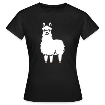 lama - Women's T-Shirt - black - Front - AI Model Female 172 dark (172cm)