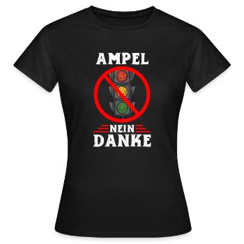 Ampel #Rücktritt der Regierung - Frauen T-Shirt - Schwarz - Vorne - AI Model Female 172 dark (172cm)