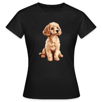 Pudel - Frauen T-Shirt - Schwarz - Vorne - AI Model Female 172 dark (172cm)