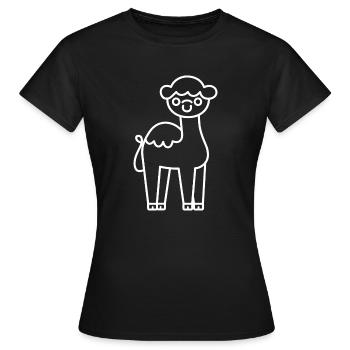 Kamel - Frauen T-Shirt - Schwarz - Vorne - AI Model Female 172 dark (172cm)