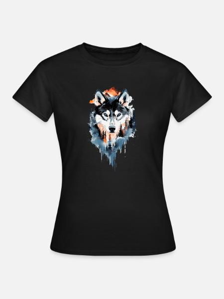 Husky Alaska - T-shirt Femme - noir