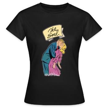 Happy ending - Women's T-Shirt - black - Front - AI Model Female 172 dark (172cm)