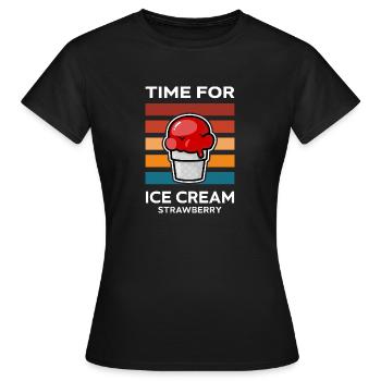 Time for - Women's T-Shirt - black - Front - AI Model Female 172 dark (172cm)