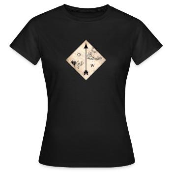 Beach & Mountains - Frauen T-Shirt - Schwarz - Vorne - AI Model Female 172 dark (172cm)
