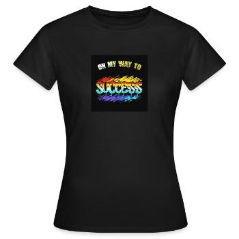 Sur la voie du succès - T-shirt Femme - noir - Devant - AI Model Female 172 dark (172cm)