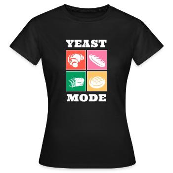 Illustration de pain drôle de mode à la levure - T-shirt Femme - noir - Devant - AI Model Female 172 dark (172cm)