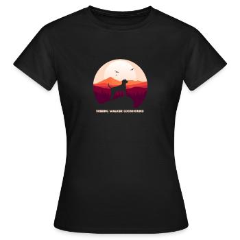 Treeing Walker Coonhound - T-shirt Femme - noir - Devant - AI Model Female 172 dark (172cm)