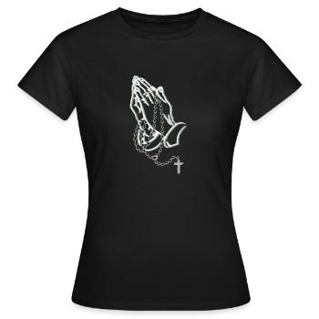 Mains en l’air - T-shirt Femme - noir - Devant - AI Model Female 172 dark (172cm)