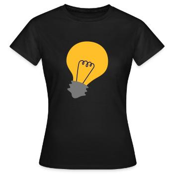 light bulb - Women's T-Shirt - black - Front - AI Model Female 172 dark (172cm)