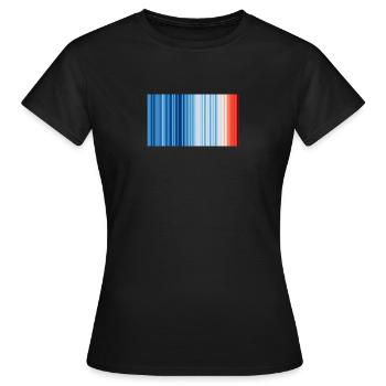 Changement climatique - Montrez vos rayures - T-shirt Femme - noir - Devant - AI Model Female 172 dark (172cm)