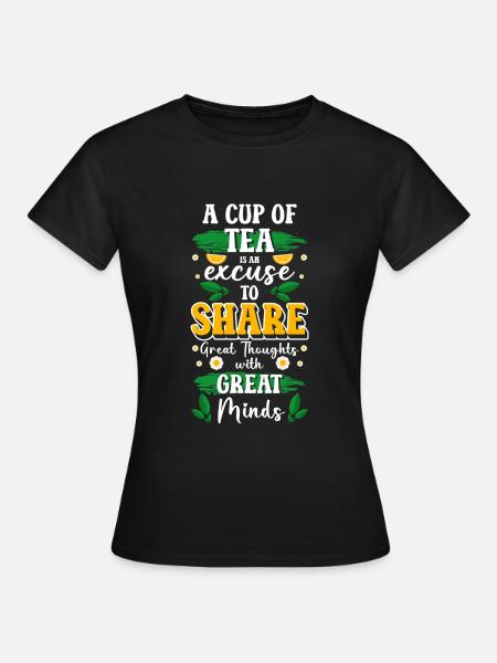 Teetrinker Entspannung Früchtetee Winter - Frauen T-Shirt - Schwarz