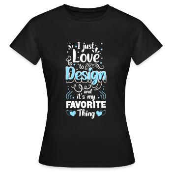 Illustrator Zeichner Zeichnung - Frauen T-Shirt - Schwarz - Vorne - AI Model Female 172 dark (172cm)