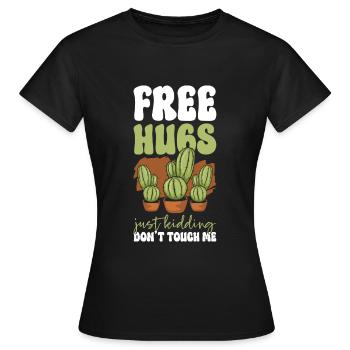 Nur Gucken Motto Antisozial - Frauen T-Shirt - Schwarz - Vorne - AI Model Female 172 dark (172cm)