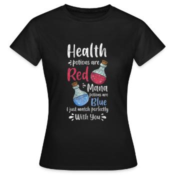 Potion Naturopath Natural - Women's T-Shirt - black - Front - AI Model Female 172 dark (172cm)