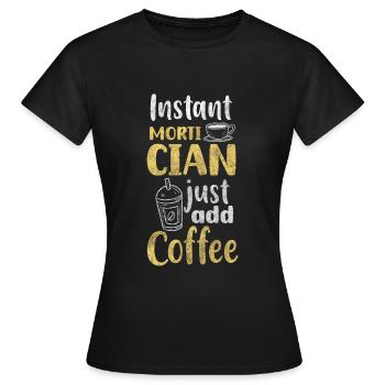 Bestattung Sarg Trauer - Frauen T-Shirt - Schwarz - Vorne - AI Model Female 172 dark (172cm)
