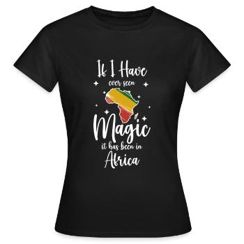Safari Naturschutz Löwe Serengeti - Frauen T-Shirt - Schwarz - Vorne - AI Model Female 172 dark (172cm)
