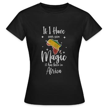 Africa Continent Animals - Women's T-Shirt - black - Front - AI Model Female 172 dark (172cm)