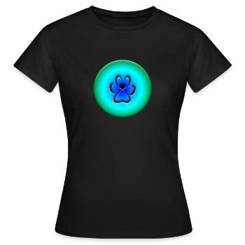 Dog's paw - Women's T-Shirt - black - Front - AI Model Female 172 dark (172cm)