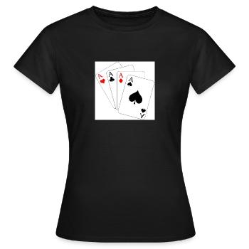 carré d as - T-shirt Femme - noir - Devant - AI Model Female 172 dark (172cm)