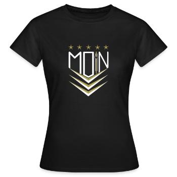 Moin pour les Allemands du Nord + vacances Mer du Nord Mer Baltique - T-shirt Femme - noir - Devant - AI Model Female 172 dark (172cm)