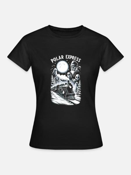 Haunted Polar Express - Frauen T-Shirt - Schwarz