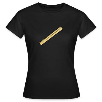 Ruler - Women's T-Shirt - black - Front - AI Model Female 172 dark (172cm)