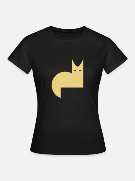 Lying cat - Women's T-Shirt - black