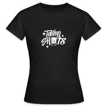 Prendre des photos! Chemise de fête - T-shirt Femme - noir - Devant - AI Model Female 172 dark (172cm)