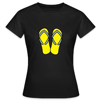 tongs 02 - T-shirt Femme - noir - Devant - AI Model Female 172 dark (172cm)