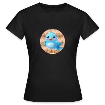 Vie heureuse Birdy - T-shirt Femme - noir - Devant - AI Model Female 172 dark (172cm)