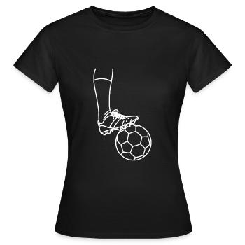 Footballeur footballeur gardien de but attaquant - T-shirt Femme - noir - Devant - AI Model Female 172 dark (172cm)