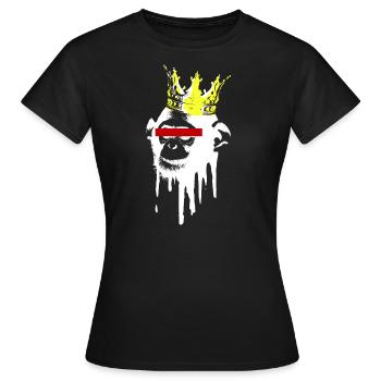 Affenkönig - Frauen T-Shirt - Schwarz - Vorne - AI Model Female 172 dark (172cm)
