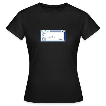 Coffee Checkbox System Request - Women's T-Shirt - black - Front - AI Model Female 172 dark (172cm)