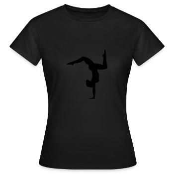 Gymnastics, gymnast, gymnast - Women's T-Shirt - black - Front - AI Model Female 172 dark (172cm)