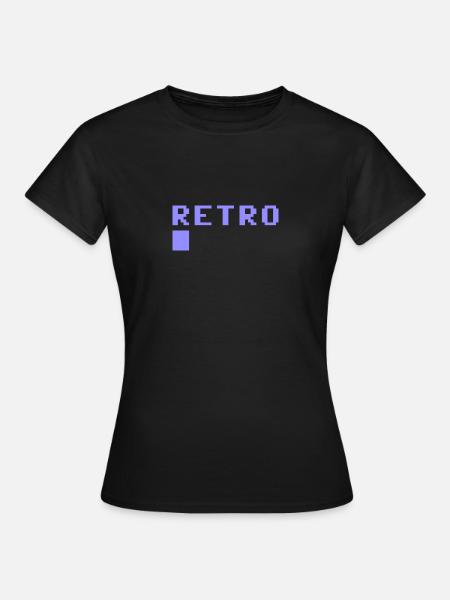 Retro 8bit - Frauen T-Shirt - Schwarz