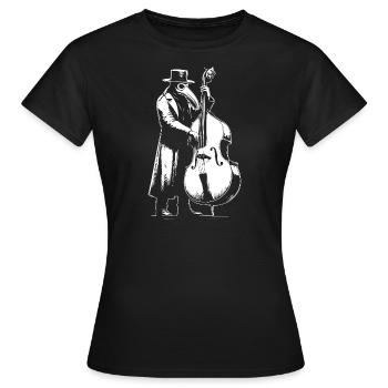 Doctor Plague am Kontrabass - Frauen T-Shirt - Schwarz - Vorne - AI Model Female 172 dark (172cm)