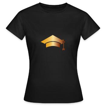 Doktorhut, docteur, graduation, graduation - T-shirt Femme - noir - Devant - AI Model Female 172 dark (172cm)