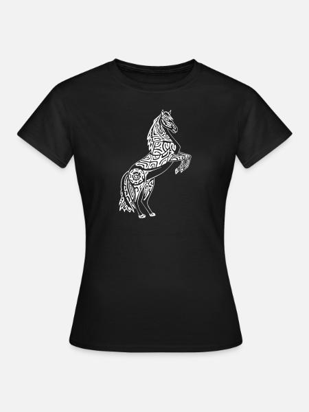 Tätowiertes weißes Pferd - Frauen T-Shirt -