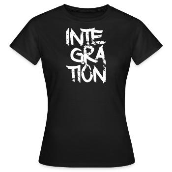 Intégration des citoyens citoyenneté - T-shirt Femme - noir - Devant - AI Model Female 172 dark (172cm)