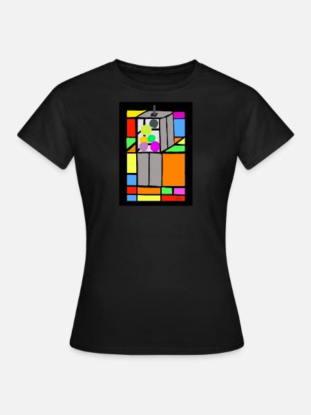 Aufzug v verbessert - Frauen T-Shirt - Schwarz