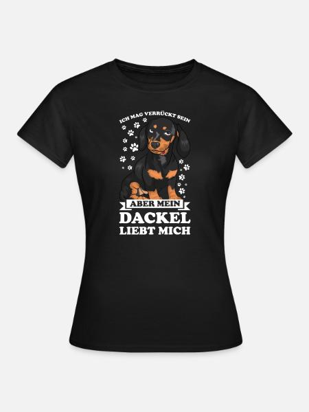 Dackel Hund Dackel Hund Geschenk - Frauen T-Shirt - Schwarz