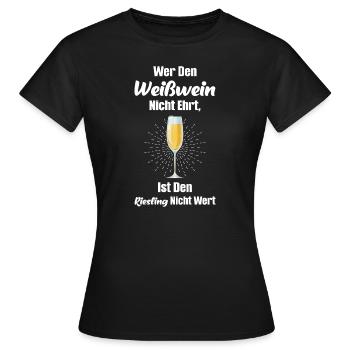 Weißwein Wein Weinfest Geschenk - Frauen T-Shirt - Schwarz - Vorne - AI Model Female 172 dark (172cm)
