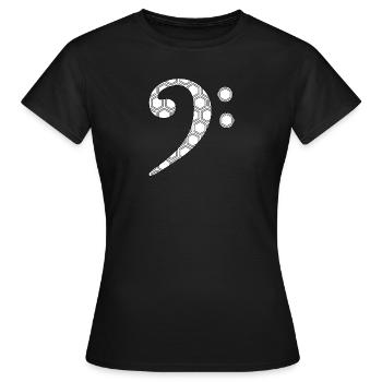 Clé de fa avec motif polygonal - T-shirt Femme - noir - Devant - AI Model Female 172 dark (172cm)