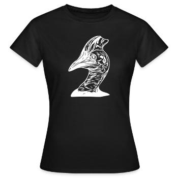 Australischer Kasuar Laufvogel - Frauen T-Shirt - Schwarz - Vorne - AI Model Female 172 dark (172cm)