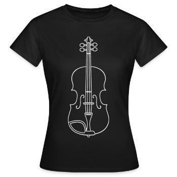 Fiddle Sketch - Women's T-Shirt - black - Front - AI Model Female 172 dark (172cm)