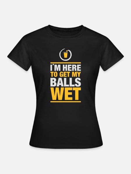 Bier Pong Bälle - Frauen T-Shirt - Schwarz