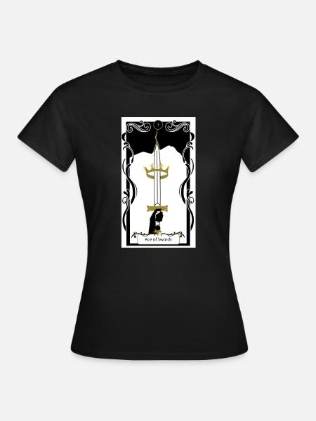 Ass der Schwerter - Frauen T-Shirt - Schwarz