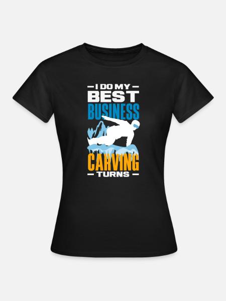 Snowboarden Snowboardtreffen Sessellift - Frauen T-Shirt - Schwarz