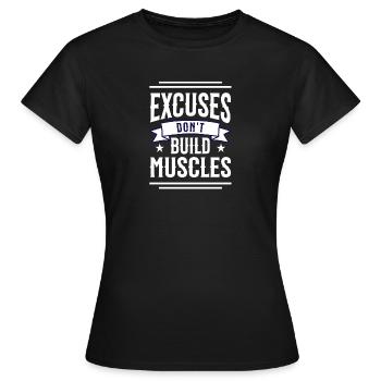 N’excuse pas - T-shirt Femme - noir - Devant - AI Model Female 172 dark (172cm)