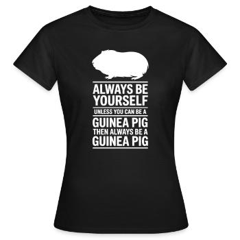 Expressions du cochon d’Inde Cadeau du cochon d’Inde - T-shirt Femme - noir - Devant - AI Model Female 172 dark (172cm)